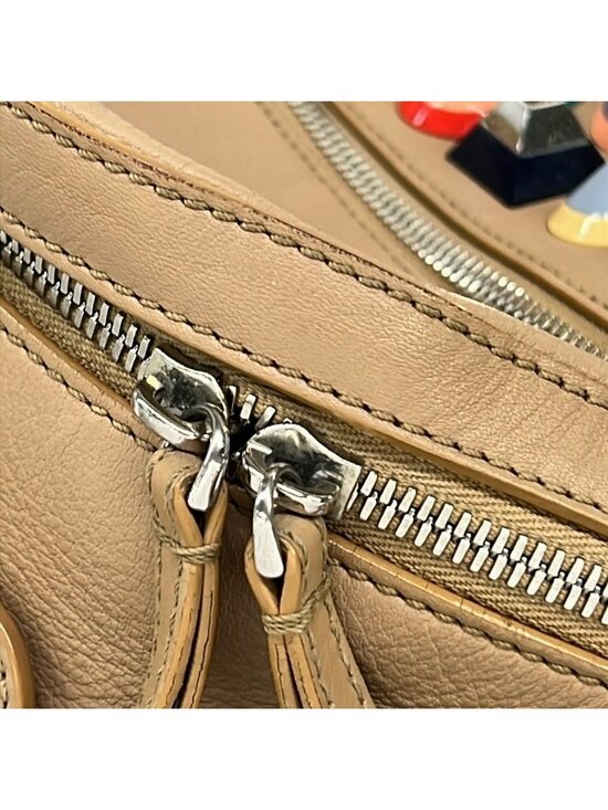 Fendi Backpack Beige Multi Mini Bag Studs Leather main image 12